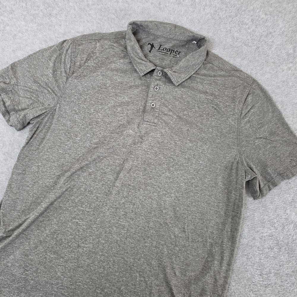 Anderson Ord Looper Golf Polo Shirt Mens Large Grey Performance Short Sleeve
